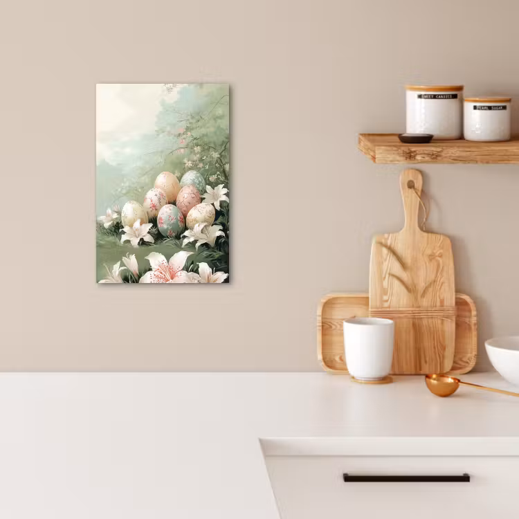 Huevos de Pascua - Tonos pastel - Flores — 4