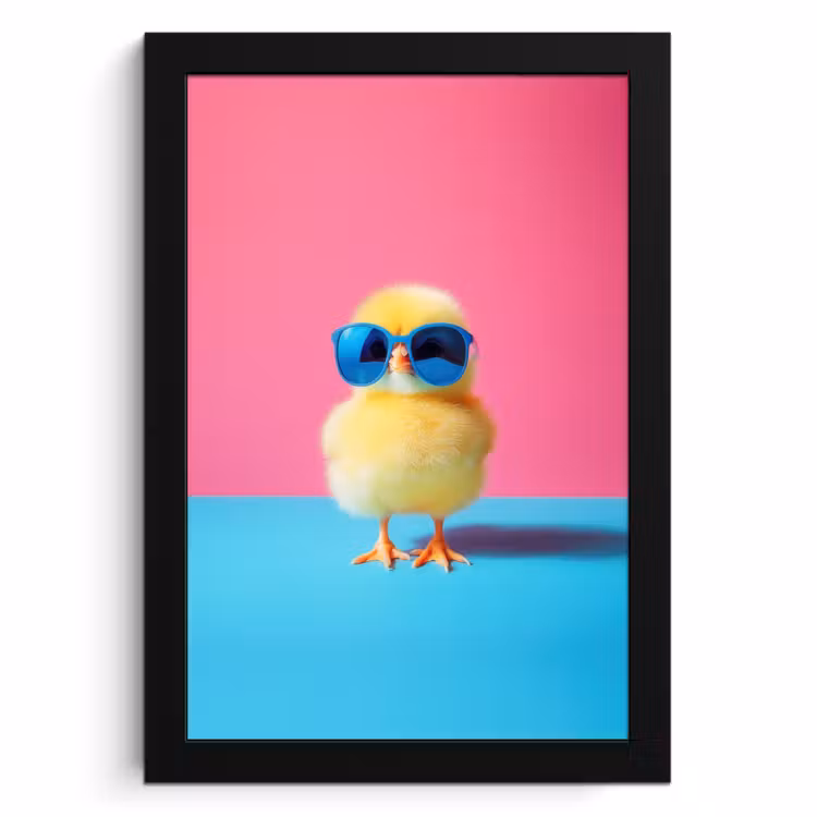 Cuadros enmarcados - Chick - Gafas de sol - Azul — 1