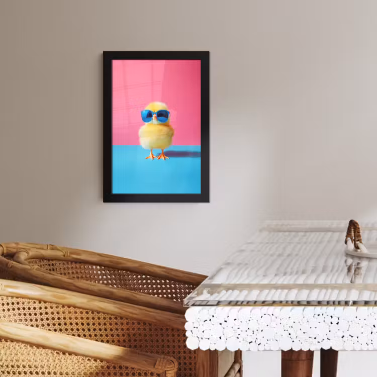 Cuadros enmarcados - Chick - Gafas de sol - Azul — 2