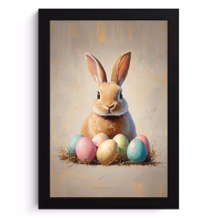 Cuadros enmarcados - Conejo de Pascua - Pastel - Huevos — 1