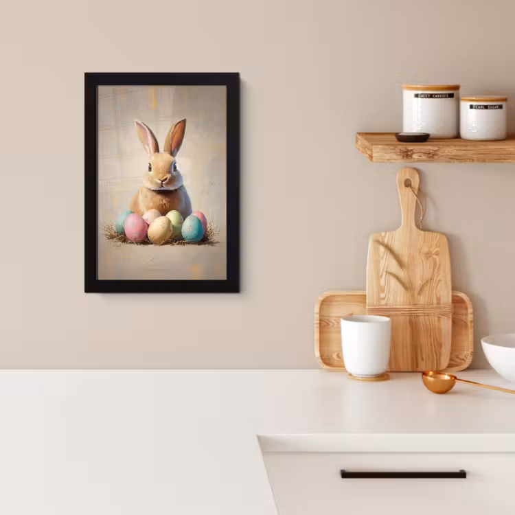 Cuadros enmarcados - Conejo de Pascua - Pastel - Huevos — 2