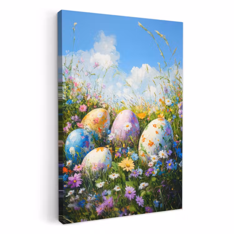 Césped - Huevos - Flores — 1