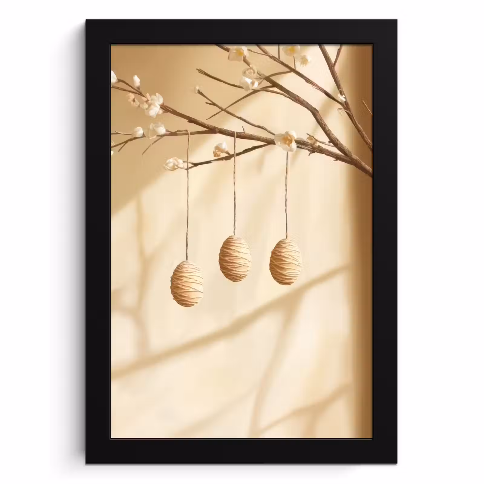 Cuadros enmarcados - Beige - Pastel de Pascua - Huevos — 1