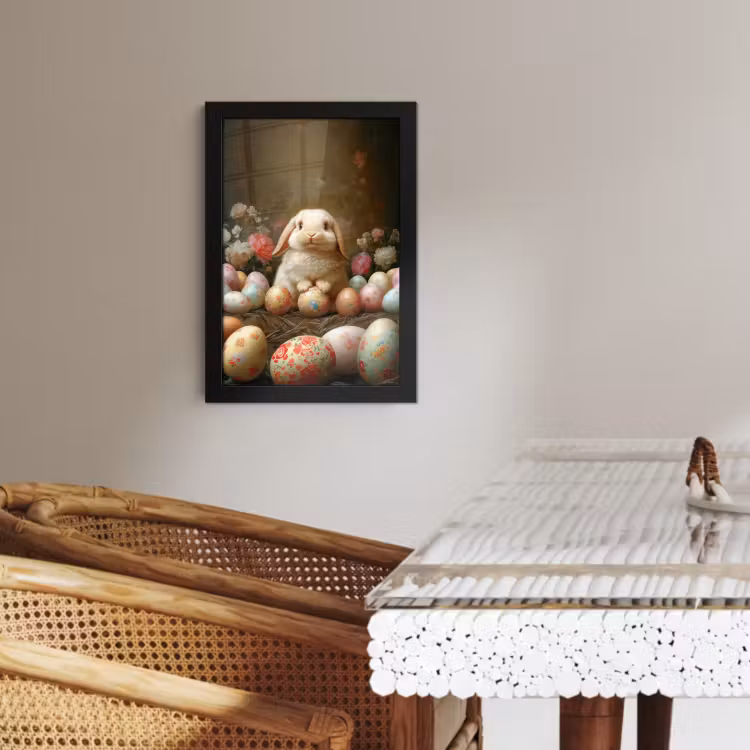 Cuadros enmarcados - Conejo - Huevos de Pascua - Naturaleza muerta — 2