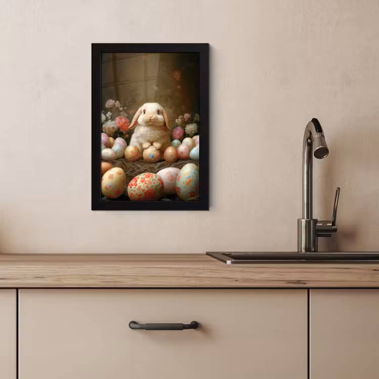 Cuadros enmarcados - Conejo - Huevos de Pascua - Naturaleza muerta — 3