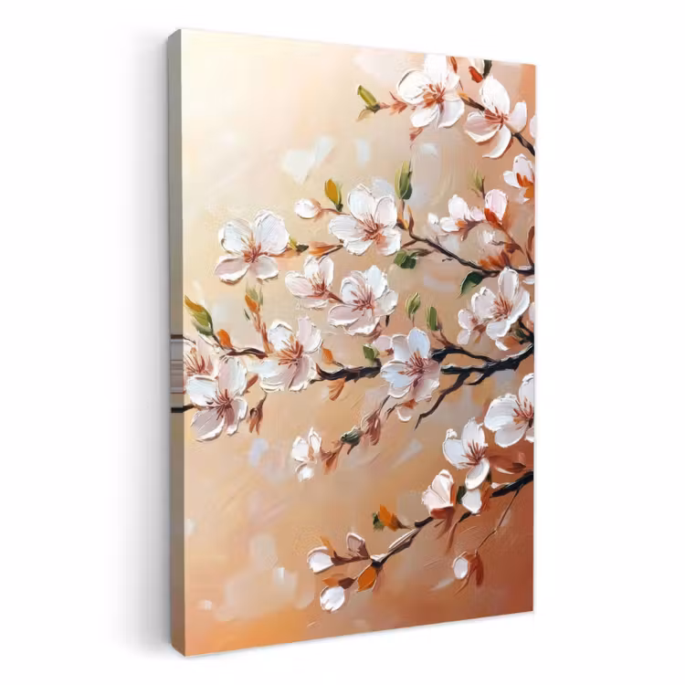 Lienzos decorativos - Ramas en flor - Pintoresco - Rosa — 3