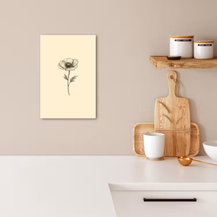 Lienzos decorativos - Amapola - Ilustración - Negro — 3
