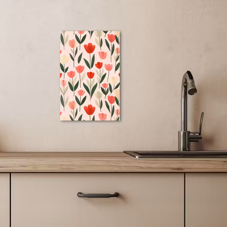 Lienzos decorativos - Tulipanes - Moderno - Rosa — 3