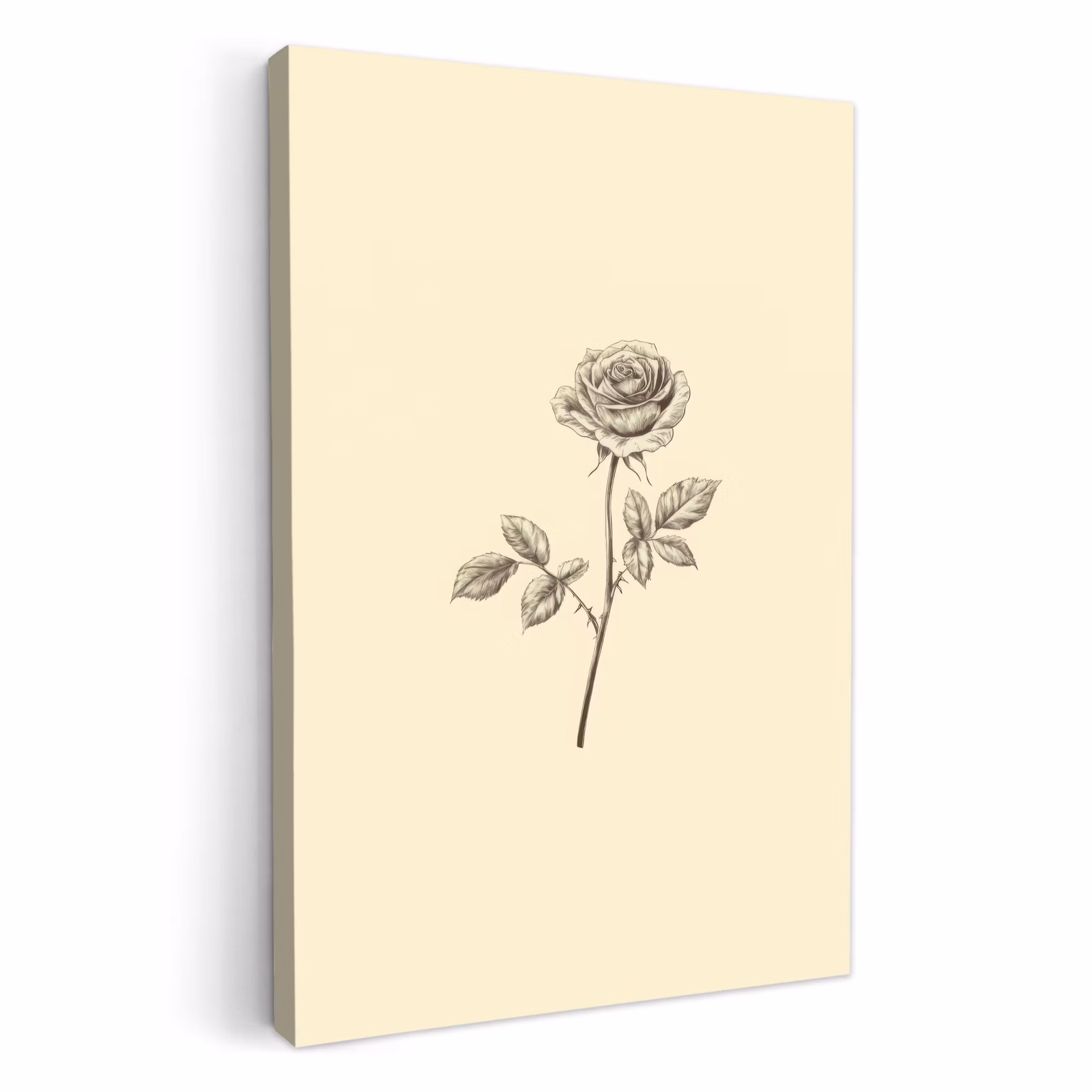 Lienzos decorativos - Ilustración - Negro - Rosa — 1