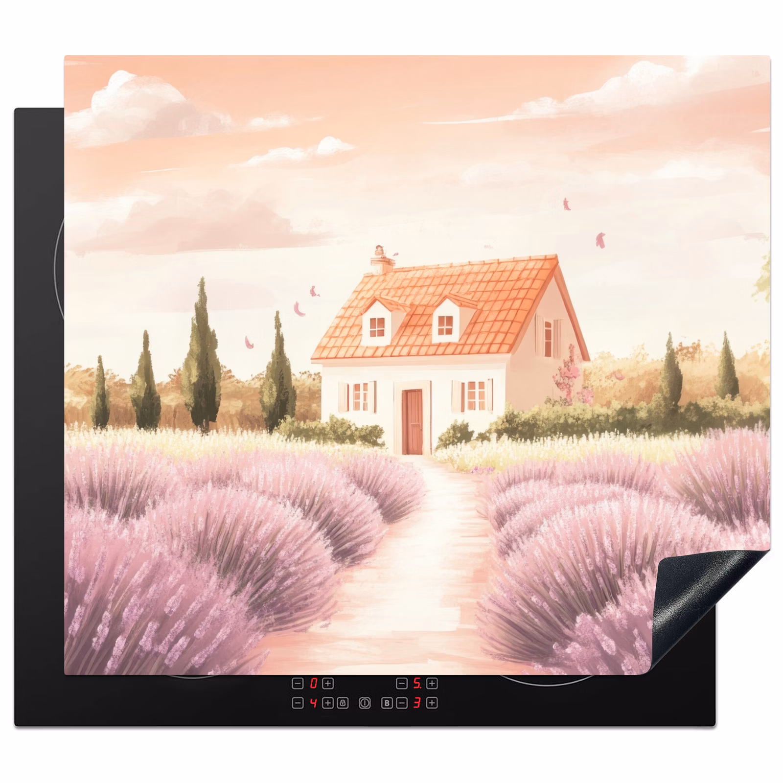 Protector de inducción - Campo de lavanda - Casa - Morado — 1