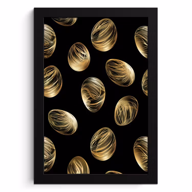 Cuadros enmarcados - Huevos - Oro - Patrón — 3