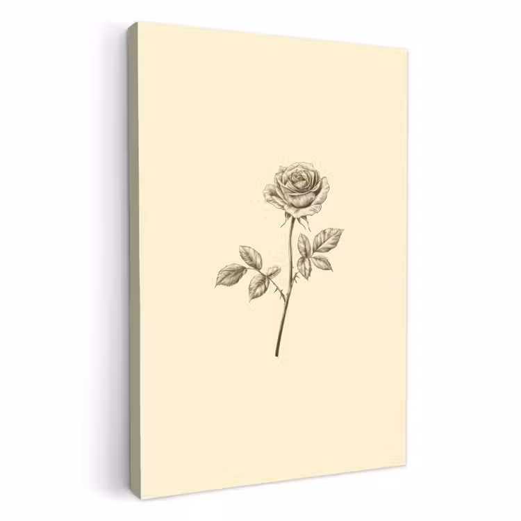 Lienzos decorativos - Ilustración - Negro - Rosa — 1