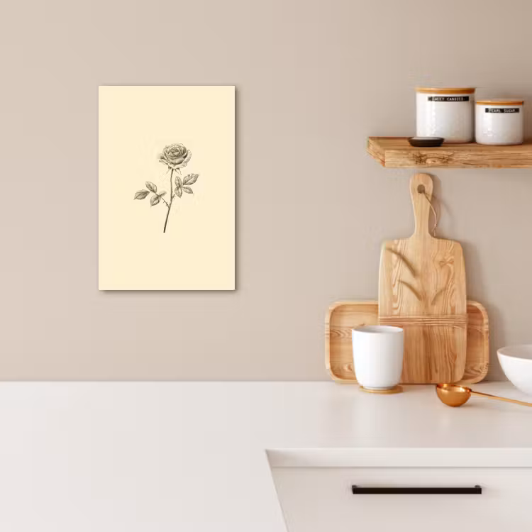 Lienzos decorativos - Ilustración - Negro - Rosa — 2