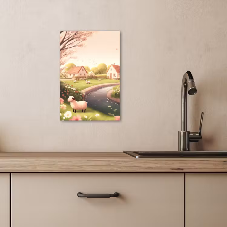 Lienzos decorativos - Ovejas - casa rural - campo — 1