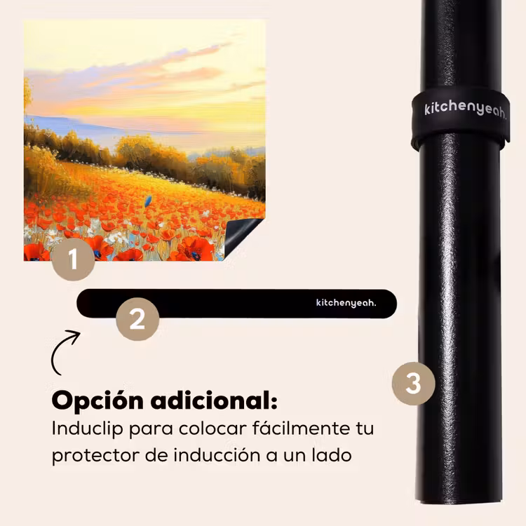 Protector de inducción - Amapola - Campo de flores - Colorido — 8