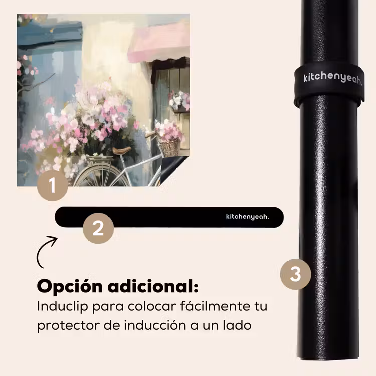 Protector de inducción - Bicicleta - Colores pastel - Flores — 8