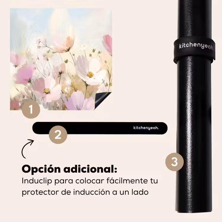 Protector de inducción - Campo de flores - Tonos claros - Pintado — 8