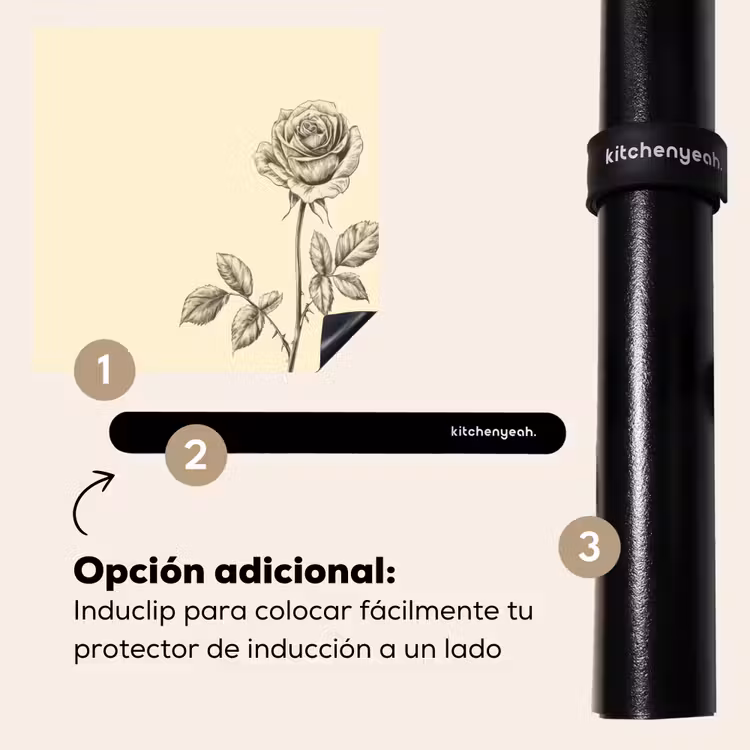 Protector de inducción - Ilustración - Negro - Rosa — 8