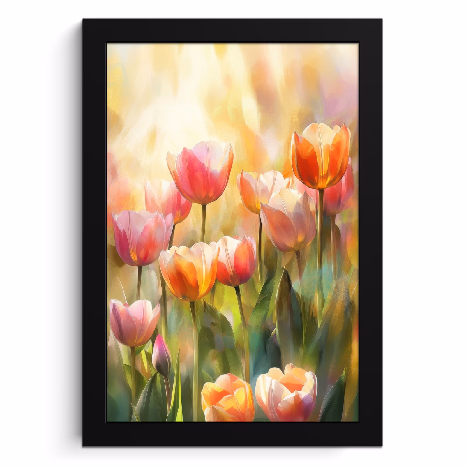 Cuadros enmarcados - Tulipanes - Cuento de hadas - Colorido — 1