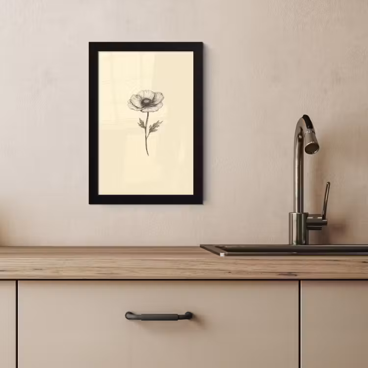 Cuadros enmarcados - Amapola - Ilustración - Negro — 4
