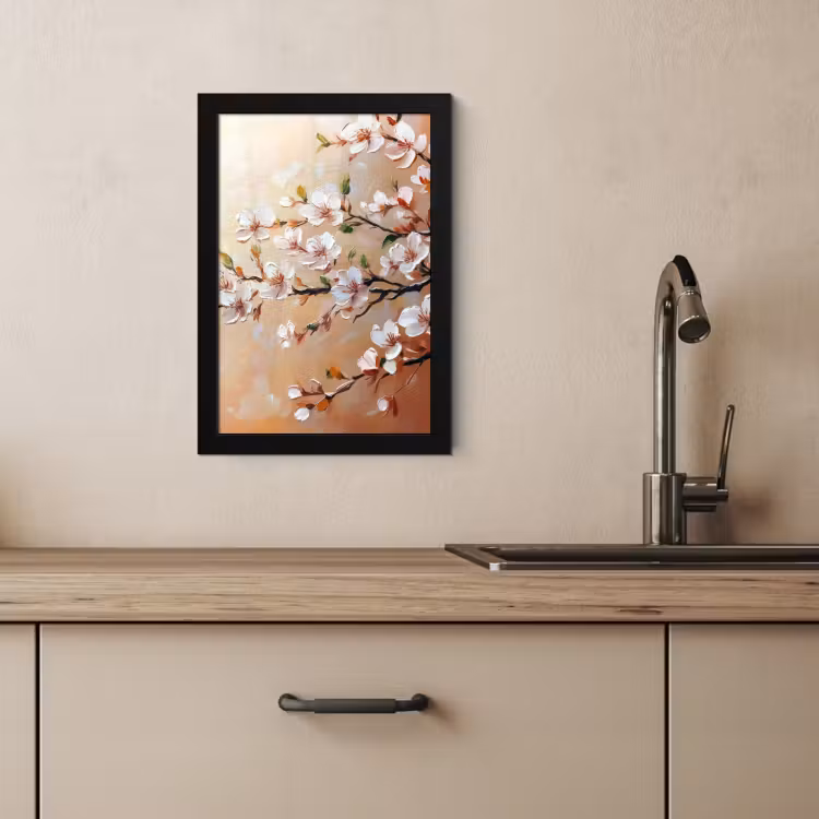Cuadros enmarcados - Ramas en flor - Pintoresco - Rosa — 4