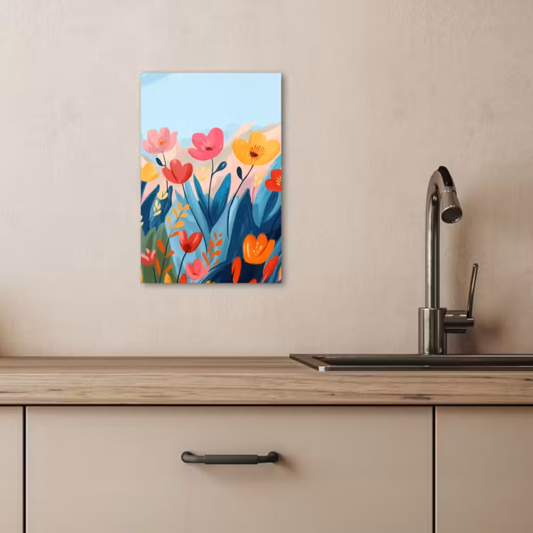 Lienzos decorativos - Ilustración - Flores - Colorido — 3