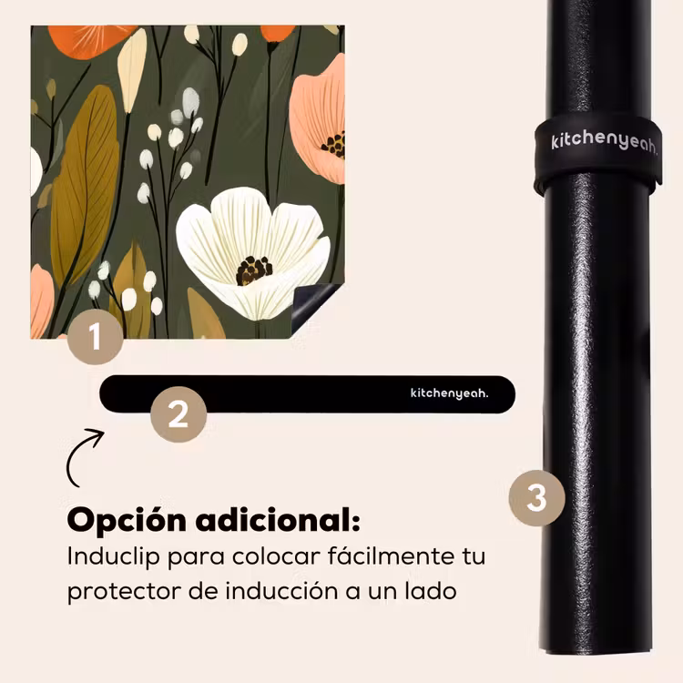 Protector de inducción - Flores - Ilustración - Verde — 8