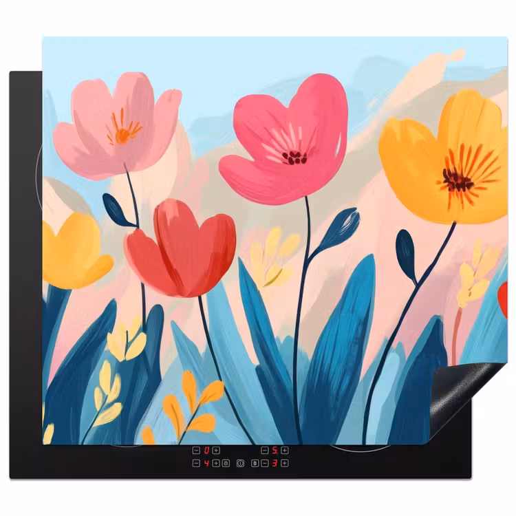 Protector de inducción - Ilustración - Flores - Colorido — 1