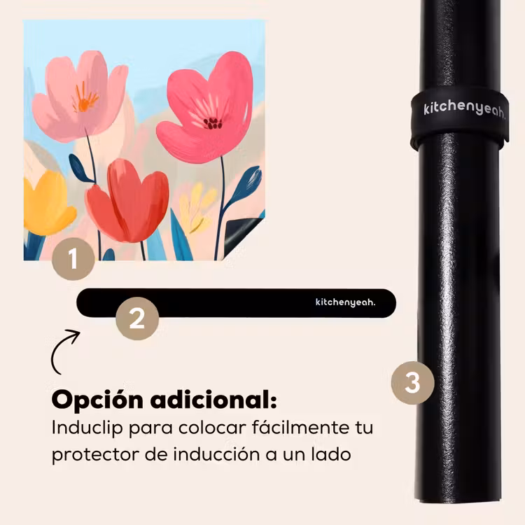 Protector de inducción - Ilustración - Flores - Colorido — 8