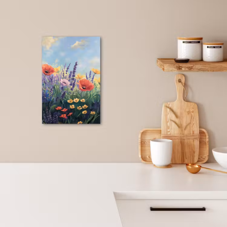 Lienzos decorativos - Pradera - Flores - Colorido — 2