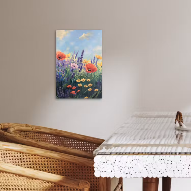 Lienzos decorativos - Pradera - Flores - Colorido — 3