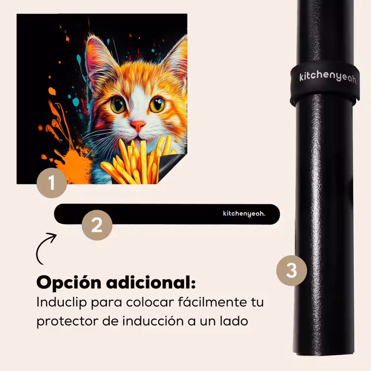 Protector de inducción - Gato - Comida - Patatas fritas - Graffiti - Abstracto — 8