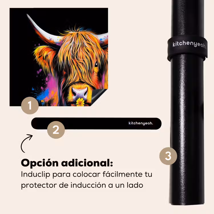 Protector de inducción - Highlander escocés - Graffiti - Colorido - Flor - Animales — 8