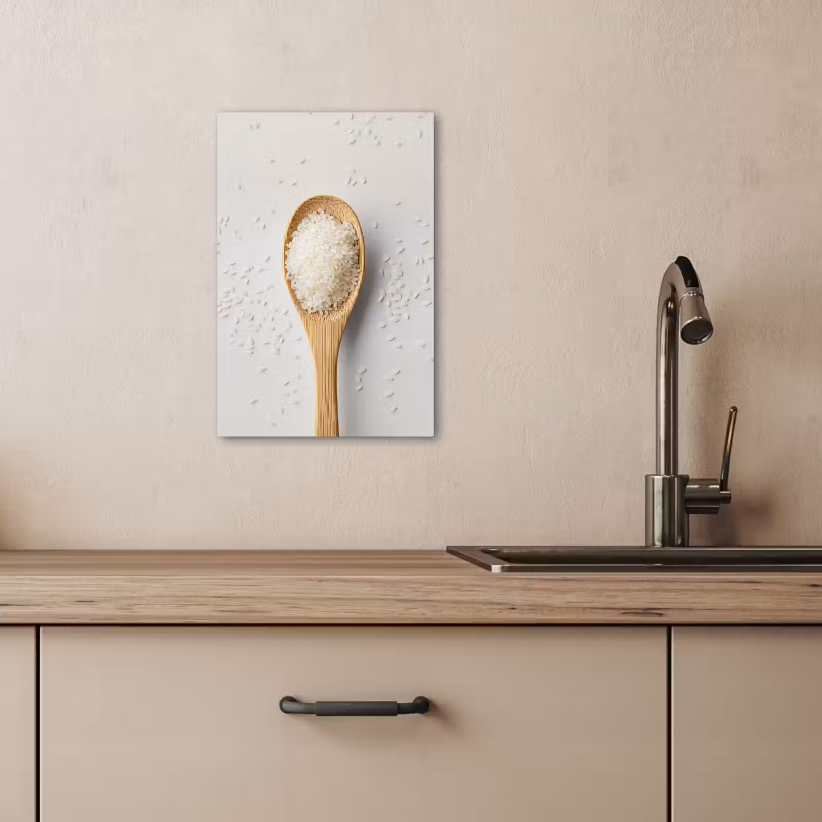Lienzos decorativos - Madera - Cuchara - Arroz — 1
