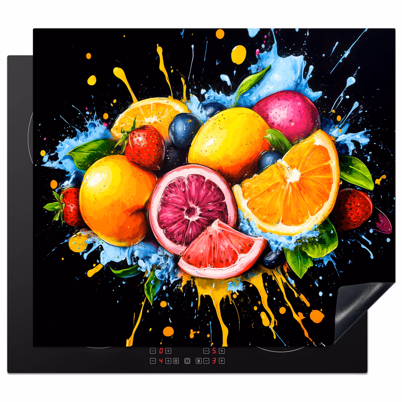 Protector de inducción - Fruta - Graffiti - Colorido - Naranja - Fresa - Abstracto — 1