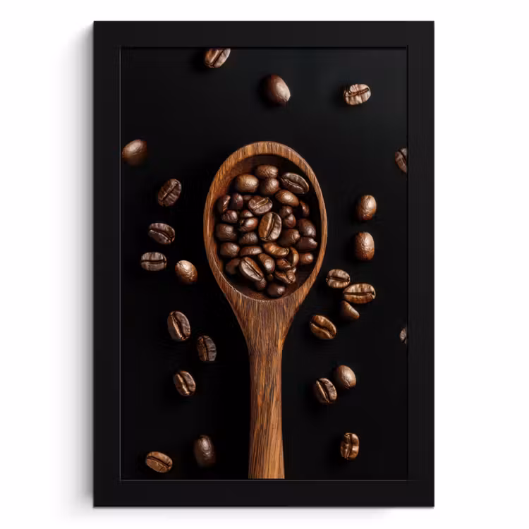 Cuadros enmarcados - Madera - Negro - Granos de café — 1