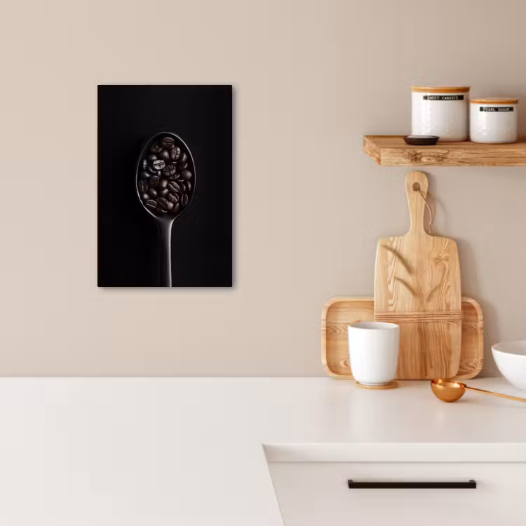 Lienzos decorativos - Café en grano - Cuchara - Negro — 4