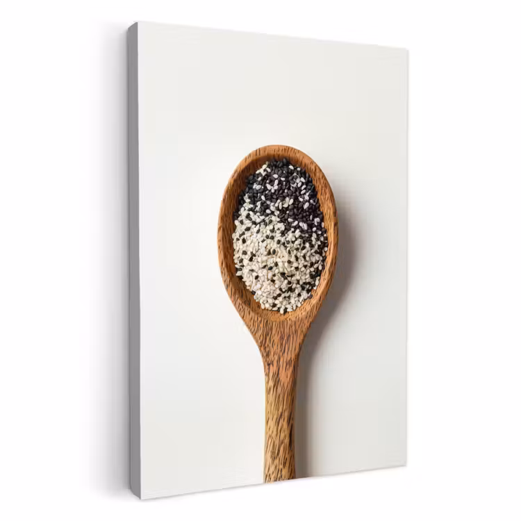 Lienzos decorativos - Cuchara - Sésamo - Blanco — 1