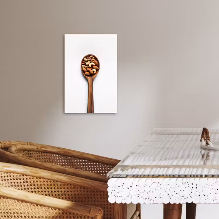 Lienzos decorativos - Nogal - Blanco - Madera — 2