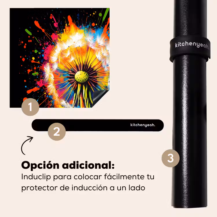 Protector de inducción - Diente de león - Graffiti - Colorido - Flores - Naturaleza — 8