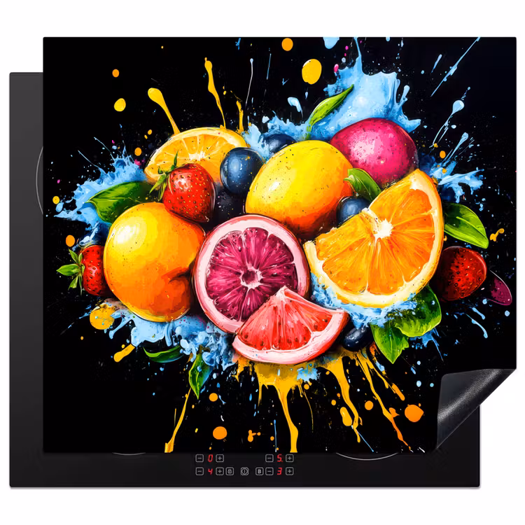Protector de inducción - Fruta - Graffiti - Colorido - Naranja - Fresa - Abstracto — 1