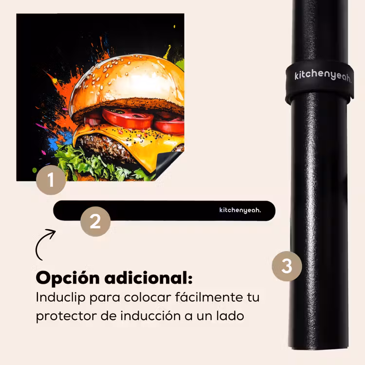 Protector de inducción - Hamburguesa - Graffiti - Pintura - Colorido - Comida - Abstracto — 8