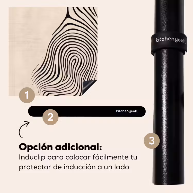 Protector de inducción - Líneas - Abstracto - Ondulado - Negro — 8