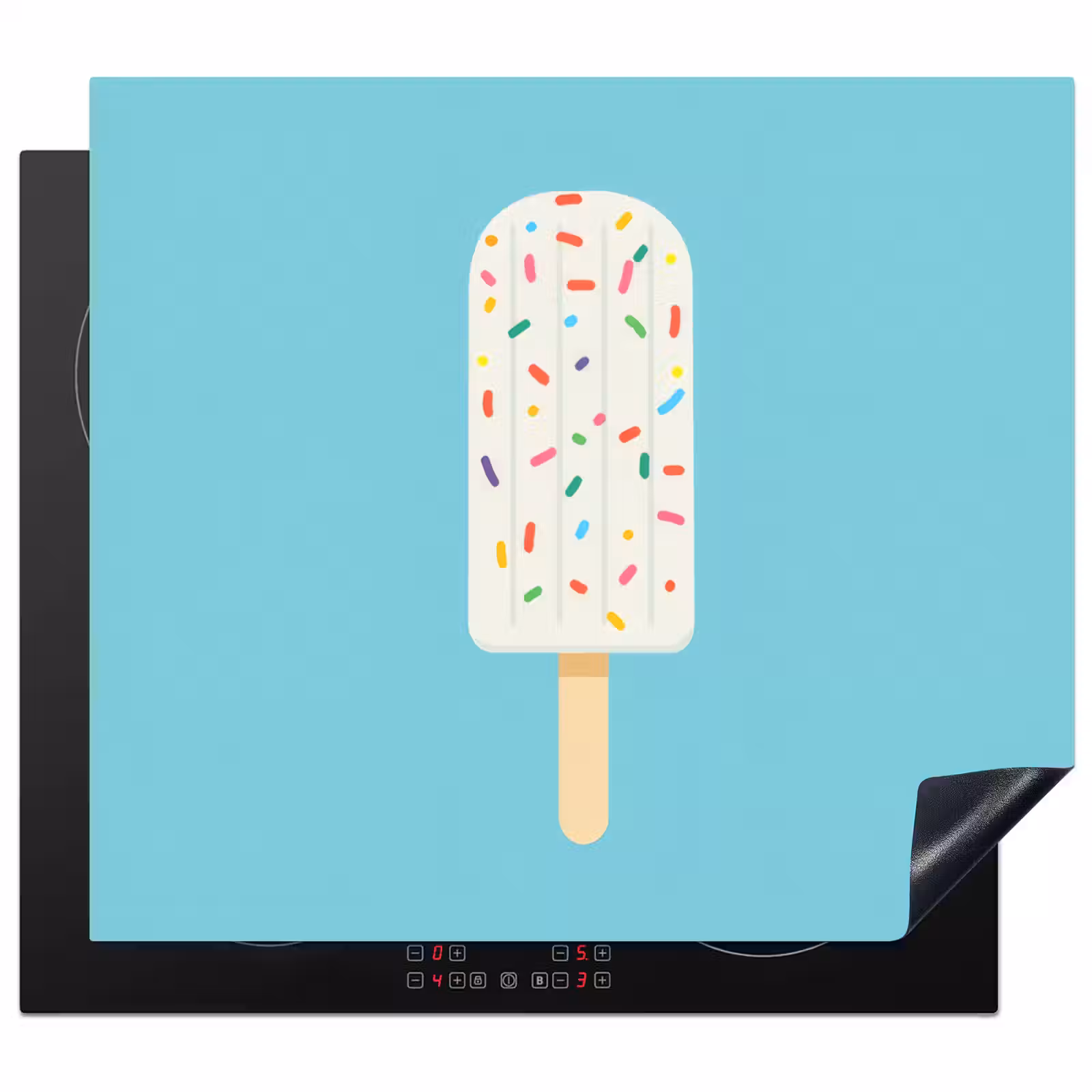 Protector de inducción - Helado - Palito - Espolvoreado - Azul claro — 1