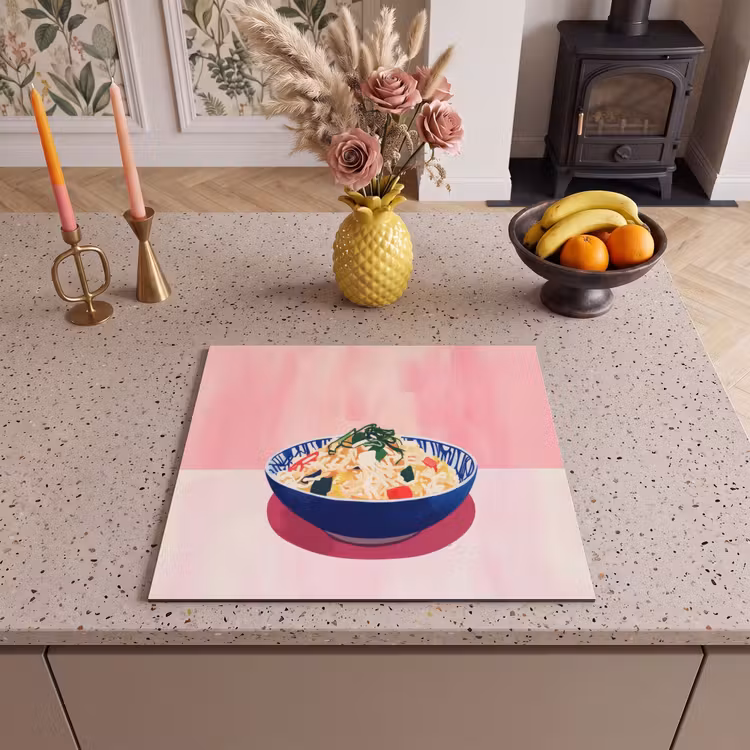 Protector de inducción - Arroz - Ilustración - Cuenco - Verduras — 3