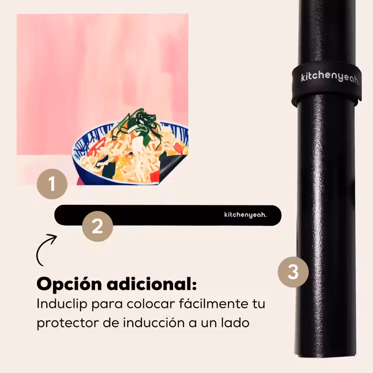 Protector de inducción - Arroz - Ilustración - Cuenco - Verduras — 8