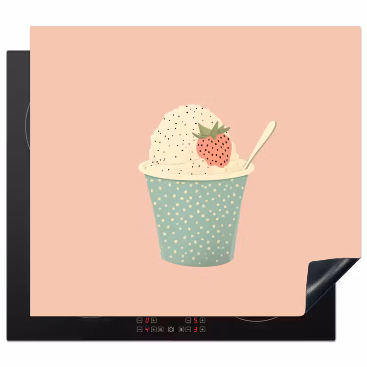 Protector de inducción - Bandeja - Helado - Fresa - Rosa — 1