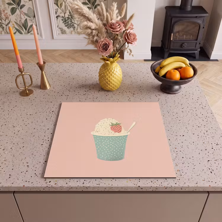 Protector de inducción - Bandeja - Helado - Fresa - Rosa — 3