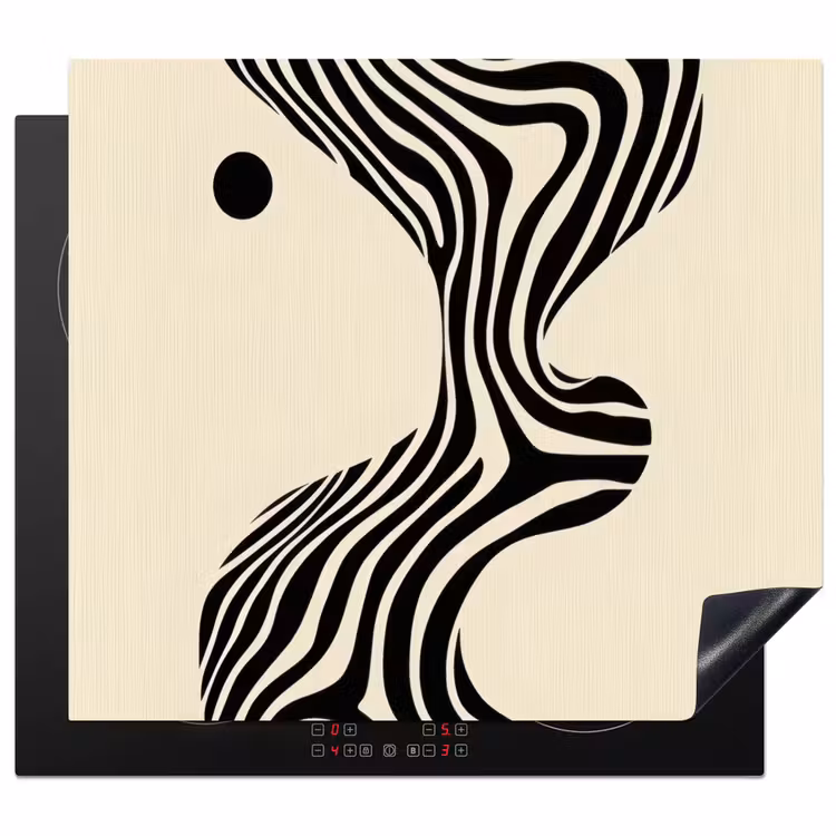 Protector de inducción - Beige - Líneas - Ondulado - Abstracto — 1