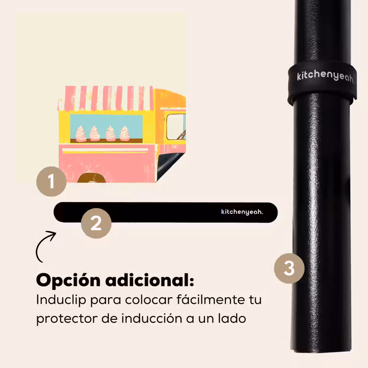 Protector de inducción - Carrito de helados - Retro - Helados suaves - Rosa — 8